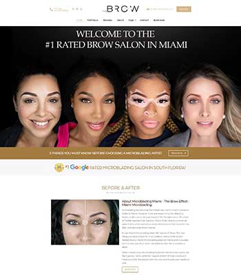 The Brow Effect Website by Business Nitrogen
